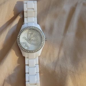 White fossil watch